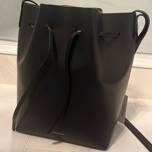 Mansur Graviel Black crossbody bucket bag and clutch bag. Brand new w tags